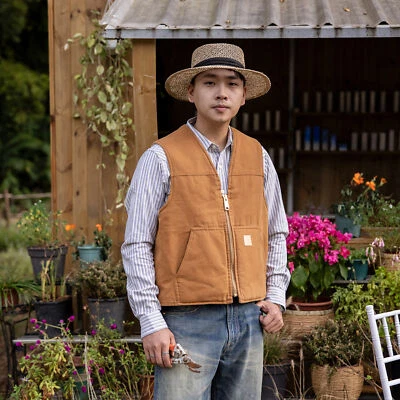 Work Vest Thickened Retro American Lamb Fur Vest  Outwear Casual Fashion Jacket - Image 1 of 4