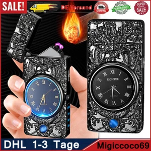 Elektro Lichtbogen Dual Arc Sturm Feuerzeug USB Aufladbar Plasma Lighter Gift - Bild 1 von 17