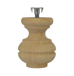 Small Tall Pine Bun Foot + Bolt & 11mm T-Nut 67mm * 85mm CHOOSE QUANTITY A3TMBT - Picture 1 of 17