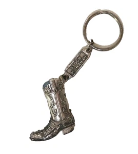 HERENCIA BOOTS METAL KEYCHAIN WESTERN COWBOY SILVER COLOR DETAILED - Picture 1 of 9