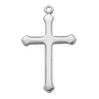 Cross Size Sterling Silver 1 in W x 1.625 in H comes with 24 in L Chain