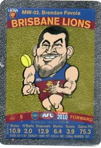 2010 Teamcoach Magic Wildcard MW-02 Brendan Fevola Brisbane Lions - Picture 1 of 2