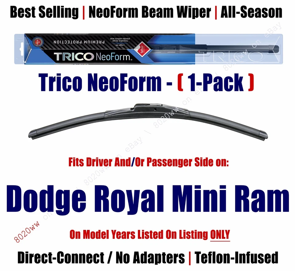 Super Premium NeoForm Wiper (Qty 1) fits 1984-1987 Dodge Royal Mini Ram - 16180 - Image 1 of 1