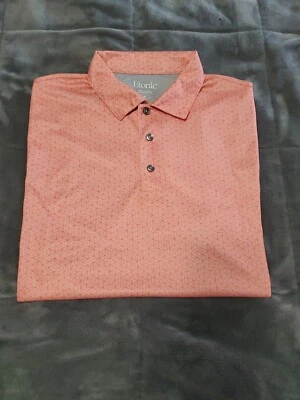 NUEVO: ETONIC Camisa Geométrica Albaricoque Golf/Polo Manga Corta Talla Mediana  Foto 1 de 4