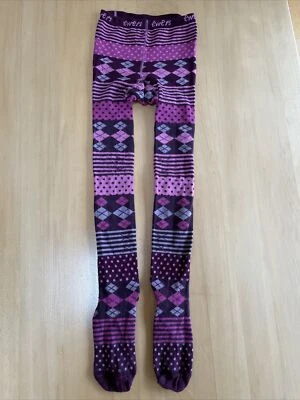 EWERS Strumpfhose gestreift Rauten Tupfen pink lila Gr.134-146 NEUwertig NP 15€ - Bild 1 von 4