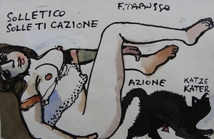 Francesco Tabusso (Sesto San Giovanni 1930 – Torino 2012) Solletico cm 37x56 - Imagen 1 de 12