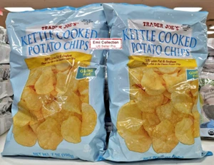 Trader Joe’s Kettle Cooked Potato Chips Gluten Free 7oz 198g (2 Bags) - Picture 1 of 2