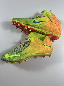Nike Alpha Nike Skin Men’s Size 12.5 Green And Orange Cleats - Picture 1 of 5