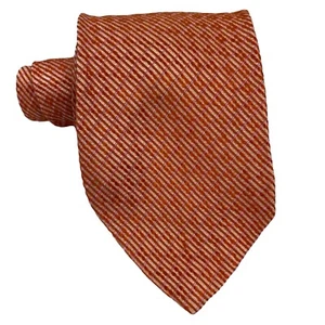 DKNY Tie Donna Karen Men's Red Striped Necktie 100% Silk Made In USA - Picture 1 of 5