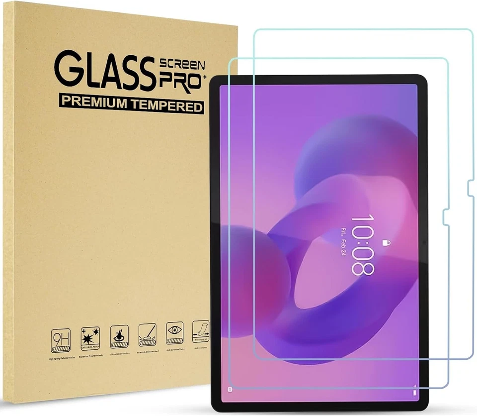 2X Protector de Pantalla de Vidrio Templado para Lenovo Tab M9 M10 M11 P11 P12 Idea Tab Foto 1 de 4