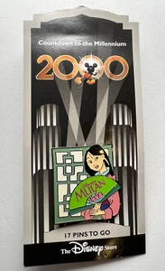 Prendedor Disney Store Countdown to the Millennium #18 Mulan con fan 1998 - Imagen 1 de 2