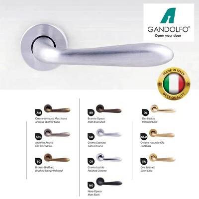 Coppia maniglie maniglia maniglia per porte interne modello mod.ALBA 10 finiture - Immagine 1 di 2