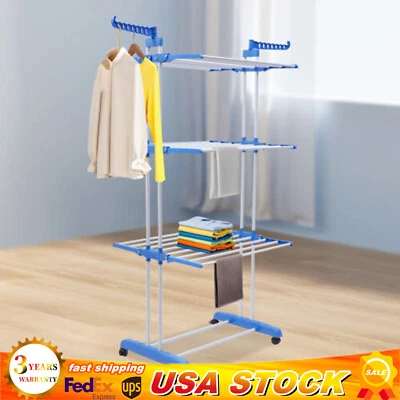 Percha plegable para secadora de ropa de lavandería resistente Foto 1 de 4