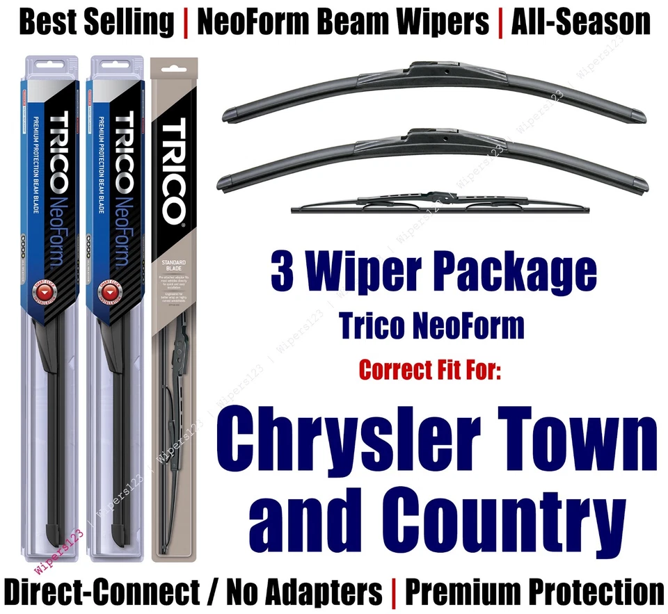 Limpiaparabrisas delantero y trasero NeoForm 3pk - apto para Chrysler Town & Country 1990 16180x2/30160 Foto 1 de 1