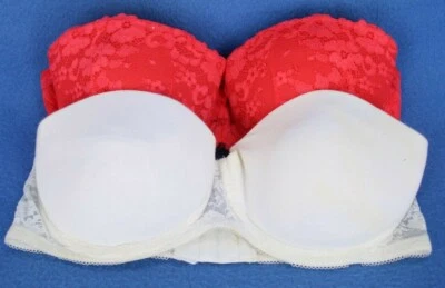 H&M на косточках с подкладкой бюстгальтер пуш-ап и без бретелек комплект лот размер 34C #B1514 - Изображение 1 из 4