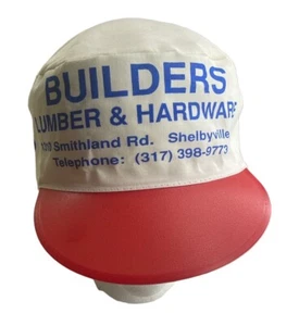 Vintage Builders Holz & Hardware Benjamin Moore Malermütze weiß & rot NEU - Bild 1 von 3