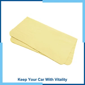Pack(1) Absorbent Synthetic Drying Chamois Towel Car Wash Cleaning Cloth Yellow - Picture 1 of 6