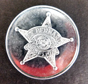 Gettone alluminio San Bernardo Sceriffo Posse, Martedì Grasso 1977, Battaglia di New Orleans - Foto 1 di 3