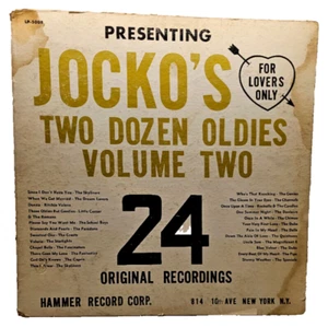 Jocko's Two Dozen Oldies Volume Two For Lovers Only Vinyl Record H 5008 VMM - Imagen 1 de 4