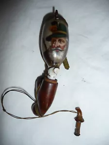 Antiker Pfeifenkopf mit Deckel, Porzellan, bemalt mit dem Kopf eines Jägers - Bild 1 von 13