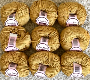 Lot  9 skeins Louisa Harding Kashmir Aran Cashmere Merino Wool Soft Yellow Yarn - Picture 1 of 6