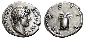 *AET* HADRIAN AR Denar. Sehr guter Zustand+ Modius. - Bild 1 von 1