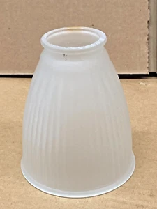 Replacement Ceiling Fan vanity glass light Globe  Frosted ~5" tall  2-1/8" base - Picture 1 of 4