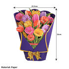 3D Pop Up Mother's Day Gift Mixed Flower Bouquet Greeting Card For Lovers GirlIN