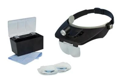 LED Headband Magnifier Kit with Bi-Plate Magnification - LC1764LED - Image 1 of 3