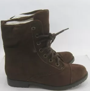 NEW Soda brown LACE UP Round Toe Ankle Boots women Size 6.5 - Picture 1 of 6