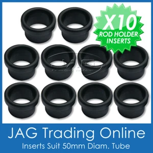 10 x 50mm NYLON ROD HOLDER INSERT PROTECTORS -Fishing Bait Board/Rocket Launcher - Picture 1 of 3