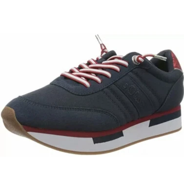s.Oliver 5-23651-34 Women’s Retro Trainers, Navy,  UK size 6, EU 39, US size 8 - Image 1 of 4