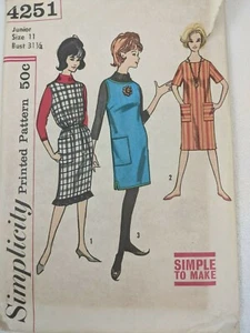 Vestido Túnica Top Simplicity 4251 Juniors Talla 11 - Imagen 1 de 2