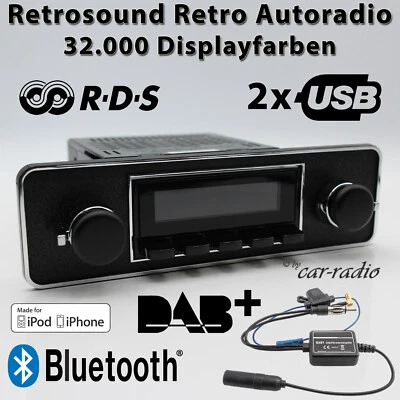 Retrosound Motor-6 DAB+ Komplettset TRIM-B Retro Autoradio Bluetooth 502B080040 - Bild 1 von 4