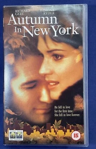 Autumn In New York, VHS Video, Richard Gere, Winona Ryder, Movie - Picture 1 of 3