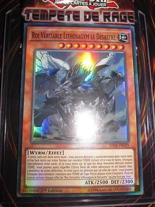 YU-GI-OH! SR ROI VERITABLE LITHOSAGYM LE DESASTRE RATE-FR019 FRANCAIS ED 1 NEUF - Bild 1 von 1