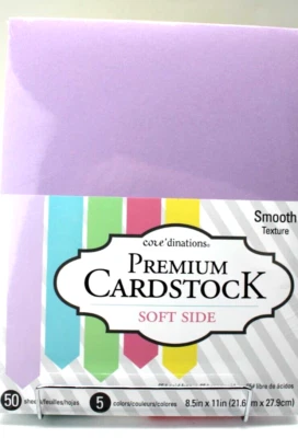Core'dinations Premium Cardstock 50 Sheets Smooth Texture 8.5" x 11" Soft Side - Image 1 of 4