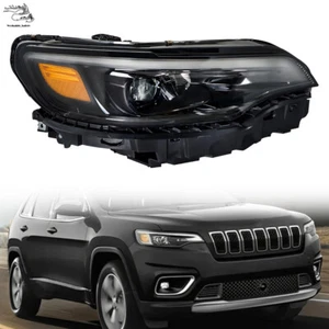 Right Side Headlight Assy For 2019-2022 Jeep Cherokee Clear Lens LED Headlamp - Picture 1 of 14