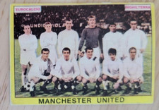 ROOKIE SOCCER CARD GEORGE BEST & MANCHESTER  CALCIATORI PANINI 1966 67 VG-EX