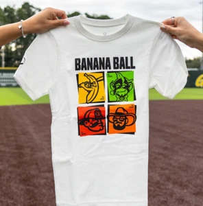 Camicia Bananas Ball bianca unisex tutte le taglie B213 nuova - Foto 1 di 3