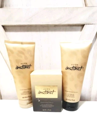 AVON INSTINCT For Her Eau de Parfum Spray, 1.7oz Gel de Ducha y Loción Corporal 6.7ozs Foto 1 de 3