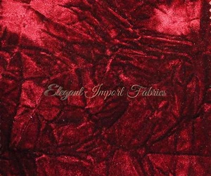 CRUSHED FLOCKING VELVET UPHOLSTERY / CURTAIN FABRIC 20 COLORS 60" BY THE YARD - Picture 1 of 30