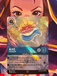 Disney Lorcana Rise Of The Floodborn Alice Enchanted Card 213/204 - Picture 1 of 3