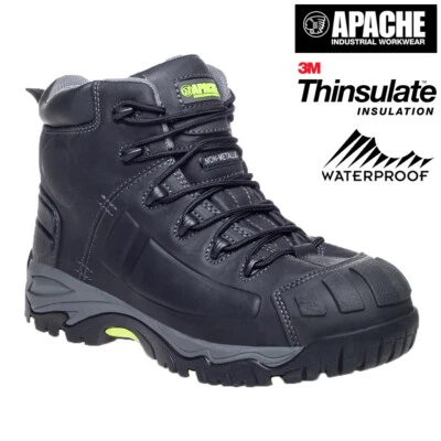 Apache Black Safety Boots Work Boots Mercury Neptune Waterproof Composite Toe