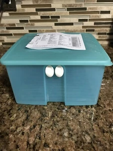 Tupperware Fridgesmart Behälter eckig 9x9x4,5 ~ 19 Tassen Bermuda grün ~ Neu! - Bild 1 von 12