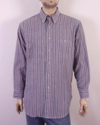 Camisa de Colección Años 80 90 Surrey Southwestern Rayas OCBD Abotonada 17.5 34/35 Foto 1 de 4