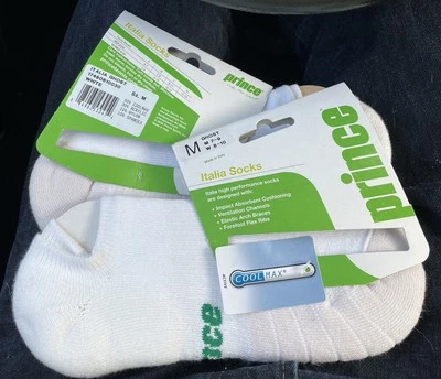 Prince Performance Cool Max Tennis Athletic Socks Brand New 2 pairs M 7-9 W 8-10 - Image 1 of 2