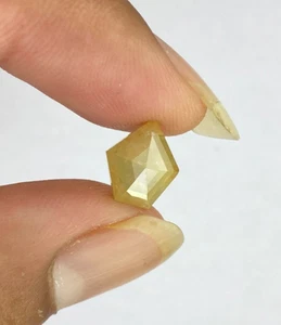 NATURAL DIAMOND 2.75TCW YELLOW COLOR ANTIQUE PENTAGON STEP CUT DIAMOND FOR GIFT - Picture 1 of 12