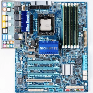 Gigabyte GA-X58A-UD3R (rev 2.0) LGA1366 ATX Motherboard DDR3 Intel X58 Quad PCIe - Picture 1 of 8