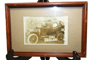 Gerahmtes Vintage Oakland Auto Foto frühe Autogeschichte Garage Höhle Dekor - Bild 1 von 8